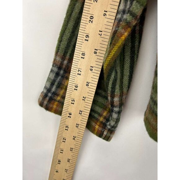 Vintage Brent All Wool Women's Large Green Plaid Sweater Long Sleeve - Picture 4 of 15